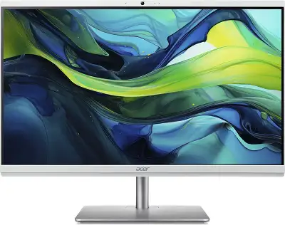 Моноблок Acer Aspire C27-195ES 27" Full HD Core Ultra 5 125U (1.3) 16Gb SSD512Gb Graphics CR Eshell GbitEth WiFi BT 65W клавиатура мышь Cam серебристый 1920x1080