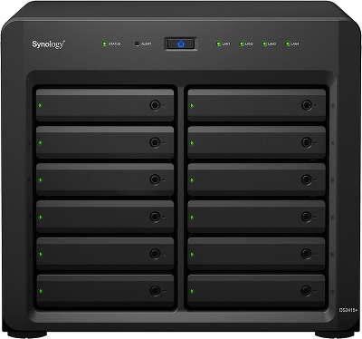 Сетевое хранилище Synology DS2415+ Сетевое хранилище с 12 отсеками для 3.5” SATA(II) или 2,5” SATA/SSD, CPU 2