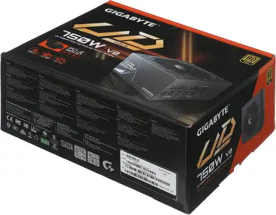 Блок питания Gigabyte ATX 750W GP-UD750GM PG5 80+ gold (20+4pin) APFC 120mm fan 8xSATA Cab Manag RTL