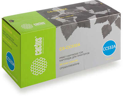 Картридж лазерный Cactus CS-CC532A CC532A желтый (2800стр.) для HP Color LaserJet CP2025/CM2320