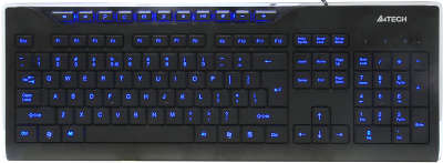 Клавиатура USB A4Tech KD-800L черная/синяя подсветка