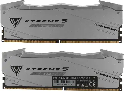 Память DDR5 2x16GB 8000MHz Patriot PVXR532G80C38KM Viper Xtreme 5 RGB RTL Gaming PC5-64000 CL38 DIMM 288-pin 1.45В с радиатором Ret