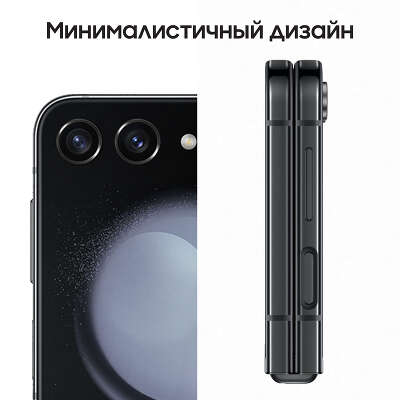 Смартфон Samsung SM-F731B Galaxy Z Flip 5 512Gb 8Gb графит раскладной 3G 4G 1Sim 6.7" 1080x2640 Android 13 12Mpix 802.11 a/b/g/n/ac/ax NFC GPS GSM900/1800 GSM1900 Protect