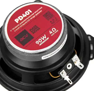 Колонки автомобильные ACV PD-401 BEATS (без решетки) 90Вт 88дБ 4Ом 10см (4дюйм) (ком.:2кол.) коаксиальные однополосные