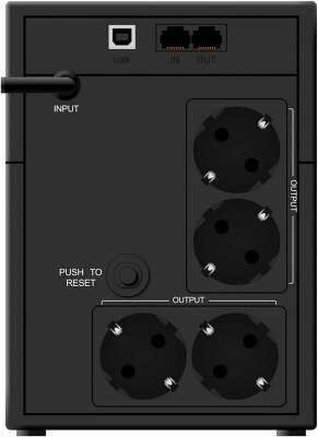 ИБП Ippon Back Basic 1200 LCD Euro, 1200 ВА, 600 Вт, EURO, черный