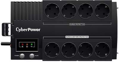 Источник бесперебойного питания (ИБП) CyberPower CyberPower BS850E NEW линейно-интерактивный 850ВА/480Вт, 4+4 евророзетки, USB / BS850E.  