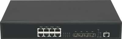 Управляемый коммутатор L3 NIKOMAX, Stack, 8*1/2.5 Гбит/с BaseT, 4*1/10Гбит/с SFP+, 1*блок питания