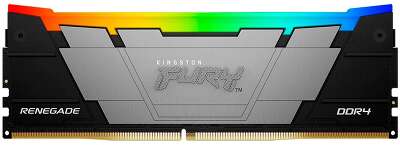 Модуль памяти Kingston 8GB DDR4 3600 DIMM FURY Renegade RGB Black Gaming Memory Non-ECC, CL16, 1.35V, Heat Shield, XMP, RTL