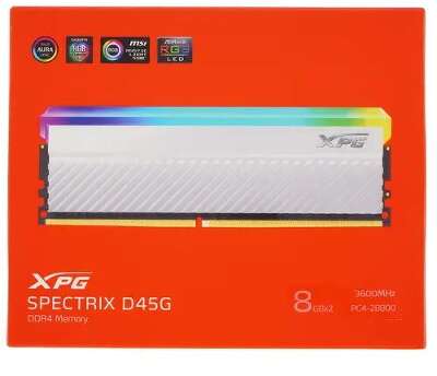 Набор памяти DDR4 DIMM 2x8Gb DDR3600 ADATA XPG Spectrix D45G RGB (AX4U36008G18I-DCWHD45G)