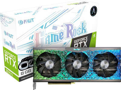 Видеокарта Palit NVIDIA nVidia GeForce RTX 3070Ti GameRock OC 8Gb DDR6X PCI-E HDMI, 3DP