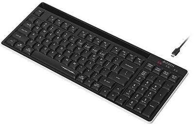 Клавиатура беспроводная A4Tech Fstyler FBX70C black (USB, BT/Radio, slim, Multimedia) (FBX70C)
