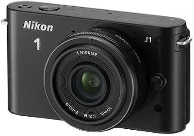 Цифровая фотокамера Nikon 1 J1 Black Kit (10 мм f/2.8)