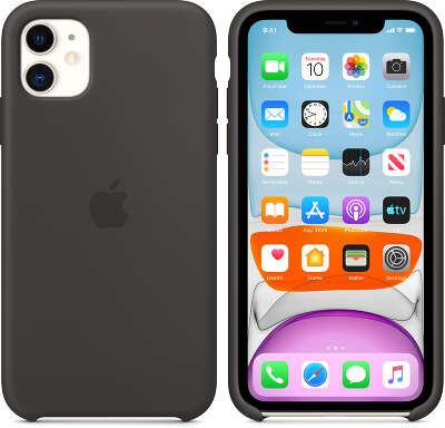 Силиконовый чехол для iPhone 11 Apple Silicone Case, Black [MWVU2ZM/A]