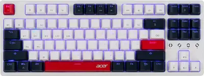 Клавиатура Acer OKR302 механическая белый USB беспроводная BT/Radio Multimedia for gamer для ноутбука LED (ZL.KBDEE.016)