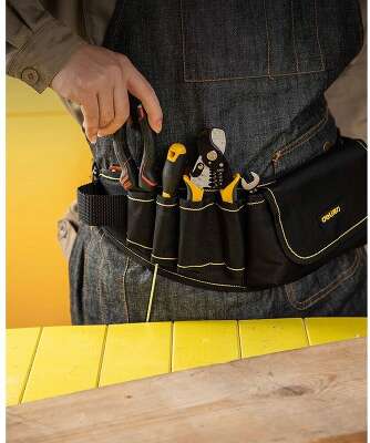 Пояс монтажника со сквозными карманами Deli DL5864 600 x 145 x 50 мм, 8+1 карманов, ткань Оксфорд 600D