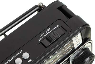 Радиоприемник портативный Ritmix RPR-171 черный USB microSD