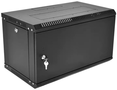 шкаф ЦМО Шкаф телекоммуникационный настенный разборный ЭКОНОМ 9U (600 520) дверь металл, цвет черный