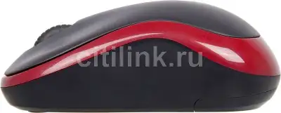 Мышь Logitech M185 черный/красный оптическая 1000dpi беспров. USB для ноутбука 2but (910-002633)