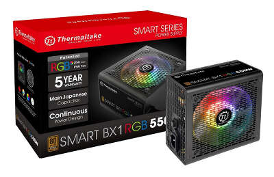 Блок питания 550Вт ATX Thermaltake Smart BX1 RGB, 120 мм, 80 Plus Bronze