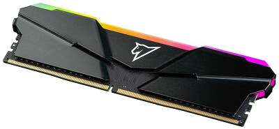 Модуль памяти DDR4 Netac Shadow RGB 8GB 3200MHz CL16 1.35V / NTSRD4P32SP-08E / Gray / with radiator