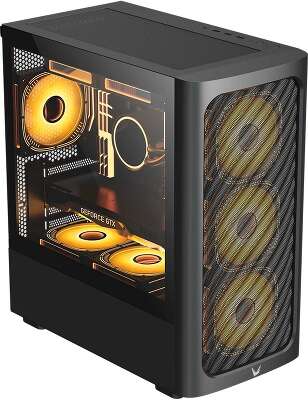 Корпус MidTower FORMULA (AEROCOOL) AIR MESH G3 black (mATX, без БП, ARGB, 3xUSB Type-A+USB Type-C) (AIR MESH G3 (F))