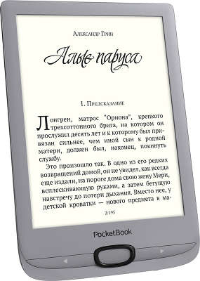 Электронная книга 6" PocketBook 616, серебристая