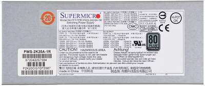 Блок питания SuperMicro PWS-2K20A-1R 1U 2200W Redundant, Titanium, 76(W) X 40(H) X 336(L) mm