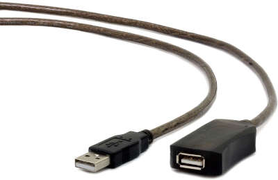 Кабель удлинитель USB 2.0 активный Cablexpert UAE-01-15M, AM/AF, 15м