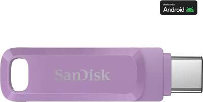 Модуль памяти USB3.1+Type-C Sandisk Ultra Dual Drive Go 128 Гб [SDDDC3-128G-G46L] OTG, Lavender