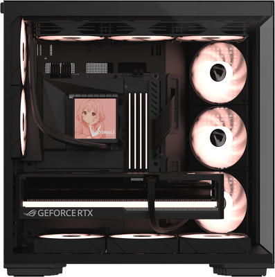 корпус Formula V Line Crystal Z7 PA Black, ATX, TYPE-C*1, USB3.0*1, Front+Side Glass, SIDE 3x PERFORMANCE ARGB, REAR 2x PERFORMANCE ARGB