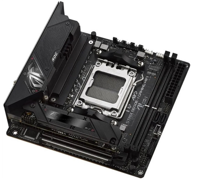 Материнская плата ASUS ROG STRIX B650E-I GAMING WIFII, AM5, B650, 2*DDR5, 2*SATA, 2*M.2, 4*USB 3.2, 2*USB 2.0, Type-C, 1*PCIx16, HDMI, mITX; 90MB1BI0-M0EAY0