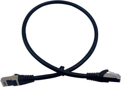 Патч-корд Buro BU-7-0.5M STP 4 пары cat.7 CCA molded 0.5м черный RJ-45 (m)-RJ-45 (m)