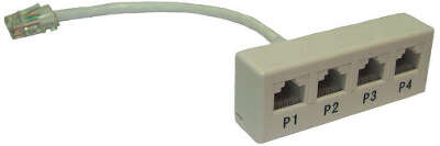 Адаптер Lanmaster TWT-Y-1P4 белый