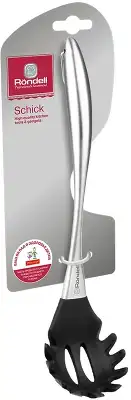 Ложка для спагетти Rondell Schick RD-639 черный/стальной упак.:картонная подложка