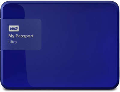 Внешний диск 1000 ГБ WD My Passport Ultra [WDBDDE0010BBL] USB3.0, синий