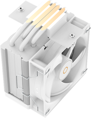 Кулер для процессора Ocypus Gamma A40 WH ARGB, 100mm ARGB FAN, Top ARGB Panel, 4 HEAT PIPES, 4-PIN PWM, 600-2400 RPM, 29DBA, HYDRO BEARING, LGA115X/1200/1700/18XX, AM4/AM5