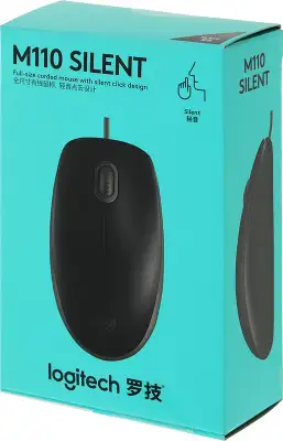 Мышь Logitech Mouse M110 SILENT Black USB (910-005502)