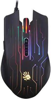 Мышь A4Tech Bloody Q82 черный/рисунок оптическая 6200dpi USB3.0 8but