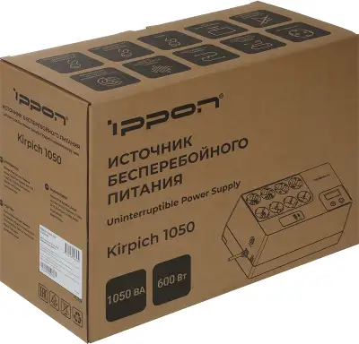 Источник бесперебойного питания Ippon Kirpich 1050 600Вт 1050ВА черный