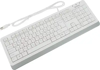 Клавиатура A4Tech FK10 белый/серый USB (FK10 WHITE) кабель 1.5м