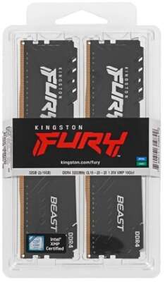 Kingston DDR4 DIMM 32GB Kit 2x16Gb KF432C16BBK2/32 PC4-25600, 3200MHz, CL16