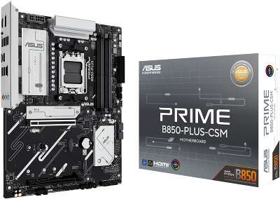 Материнская плата ASUS PRIME B850-PLUS-CSM AM5 ATX 4xDDR5 2xPCIEx16 3xM.2 USB-C DP HDMI 2.5GLAN