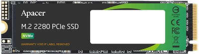 Накопитель SSD APACER 512Gb AS2280P4 (M.2 2280 PCI-E Gen3.0 x4, NVMe, R/W 2100/1500 Mb/s, 3D TLC, MTBF 1.5M, 400TBW, RTL) (AP512GAS2280P4-1)