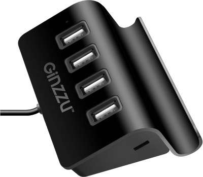 Концентратор OTG USB/Type C/microUSB Ginzzu GR-519UB, 4 порта
