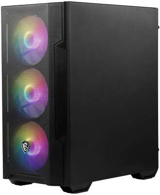 Корпус MSI MAG Forge M100A черный без БП mATX 2x120mm 2xUSB2.0 1xUSB3.0 audio bott PSU