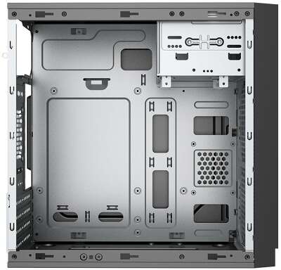 Корпус FOXLINE MiniTower FL-702 450W черный (mATX, 450W, 2xUSB2.0, no fan) (FL-702-FZ450)