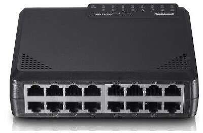 Netis ST3116P Коммутатор, неуправляемый 16-портовый 10/100 Мбит/с, 16 порта RJ45 10/100 Мбит/с, настольный, пластиковый корпус
