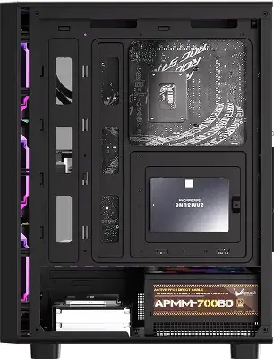 Корпус Formula Mana Dynamic черный без БП ATX 4x120mm 2x140mm 2xUSB3.0 audio bott PSU