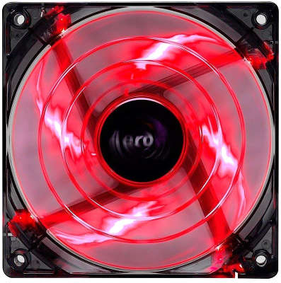 Вентилятор Aerocool Shark 12см "Devil Red Edition" (красная подсветка), 3+4 pin, 32.5 CFM, 800 RPM, 12.6 dBA