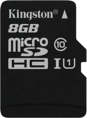 Карта памяти 8 Гб Micro SDHC Kingston Class 10 UHS-I 45MB/s [SDC10G2/8GBSP]